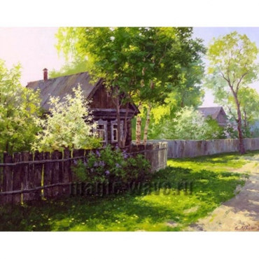 Алмазная вышивка Деревенский дом