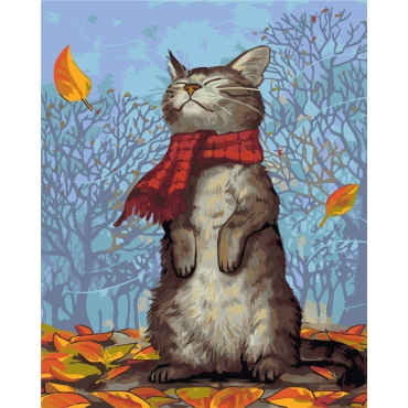 Кот в шарфе